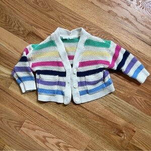 GAP Kids Knit Sweater with Colorful Stripes